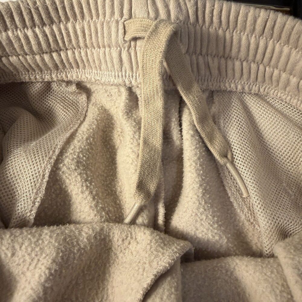 Adidas Men's XL Beige Tracksuit Set Jacket & Joggers Cotton Blend Zip Logo - Picture 7 of 9